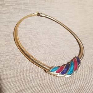 80's glam retro collar Necklace